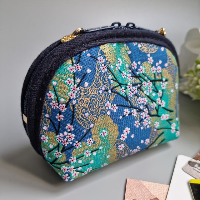 Porte-monnaie arrondi "Akina" turquoise