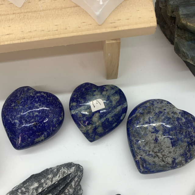 Sodalite hearts 