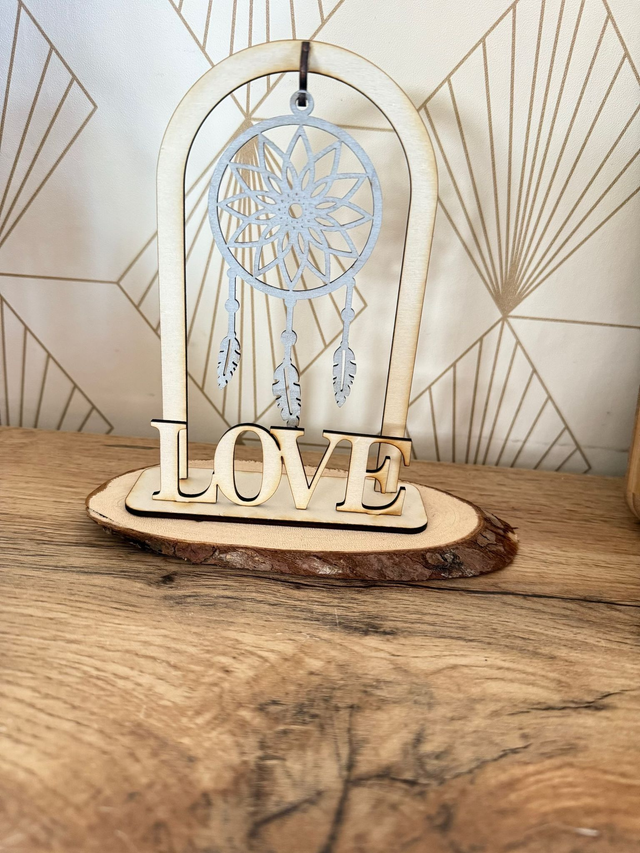 Attrape rêve en bois à poser  