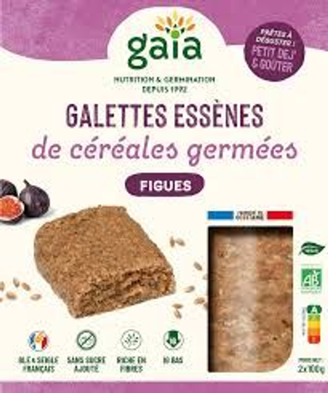 Galette Essène Figue GAIA Bio | Céréales Germées & Alimentation Vivante