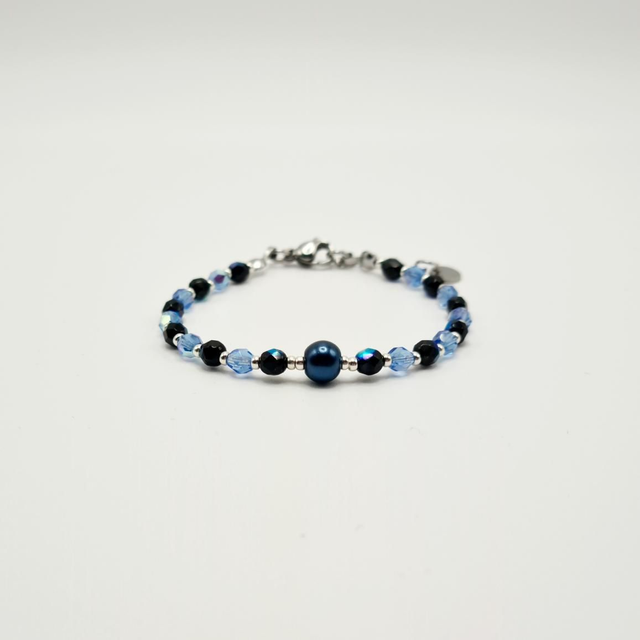 Santorin bleu/argenté (Bracelet)