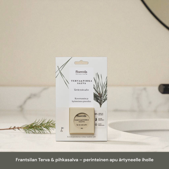 Frantsilan Terva & pihkasalva – perinteinen apu ärtyneelle iholle