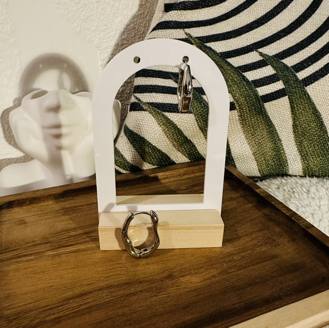 Créoles ondulés argentées 