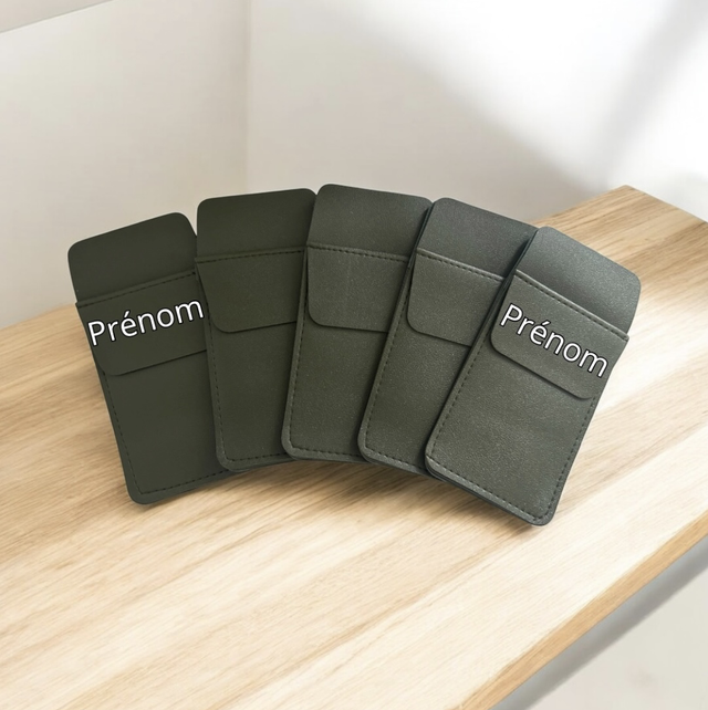Étui à stylos en similicuir personnalisable