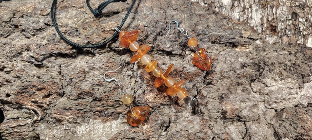 Ensemble femme ambre cornaline 