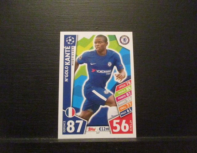 N'Golo Kante - UEFA Champions League Match Attax 2017/18 Original Trading Card #117