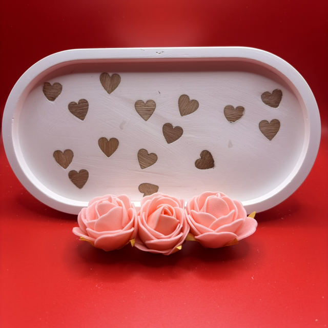 Plateau ovale cœur 