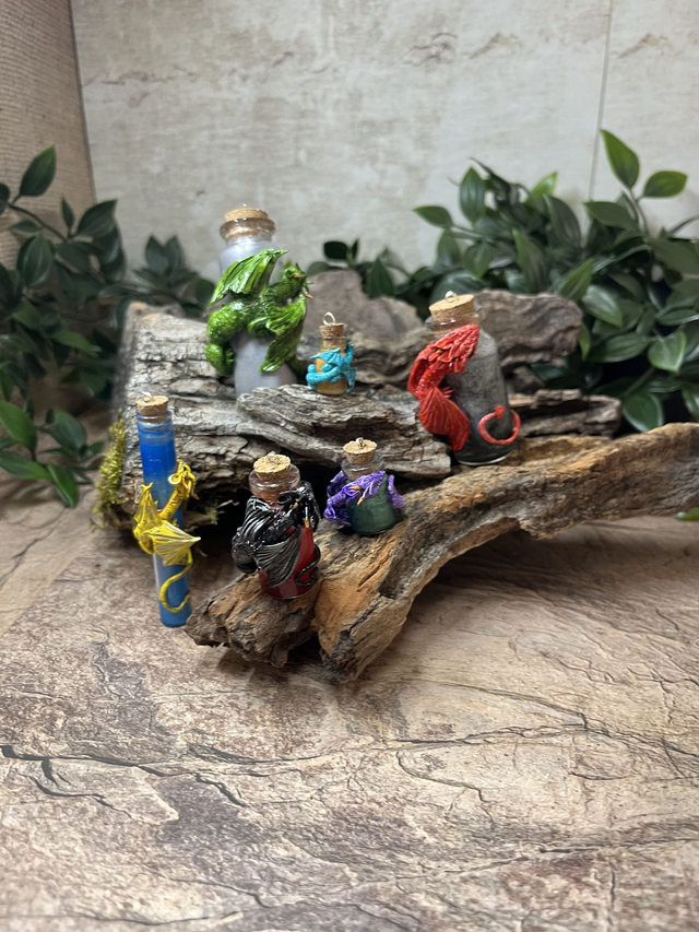 Collier fiole dragon