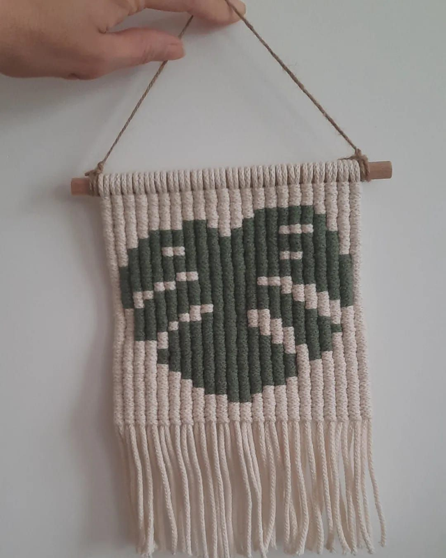 Fanion pixel monstera