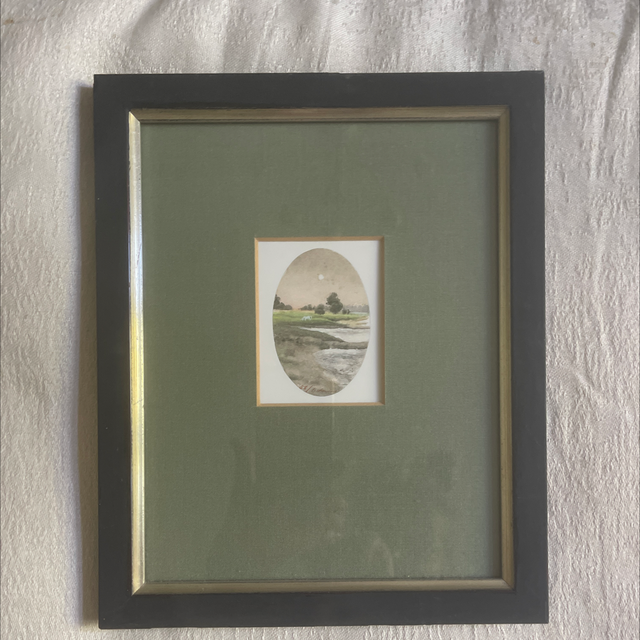 Kunstwerk Einhorn Aquarelle mit Passepartout