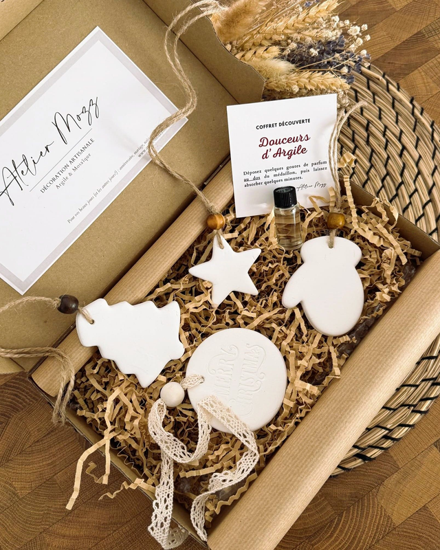 Coffret découverte Noël, Douceurs d'Argile, Collection Blanche