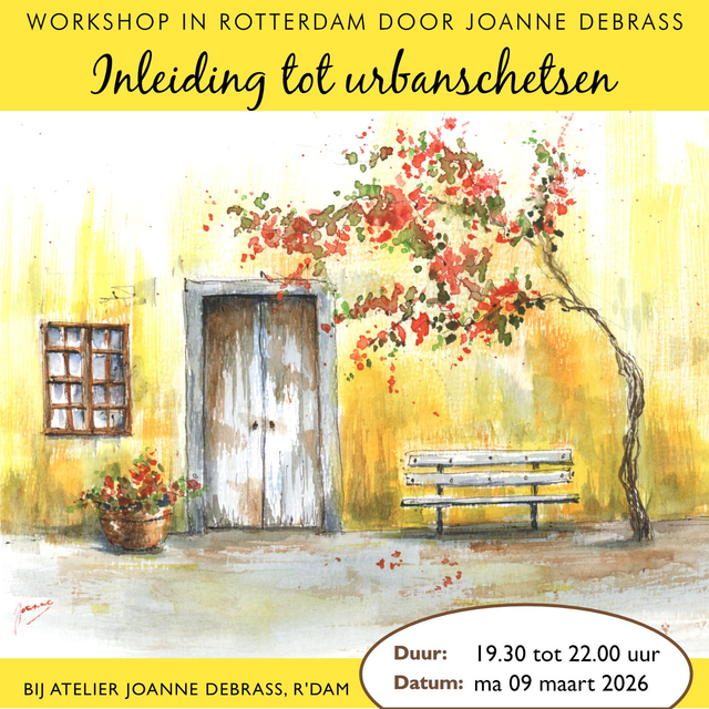 09-03-2026 van 19.30 - 22.00 Workshop Inleiding tot urbanschetsen in Rotterdam