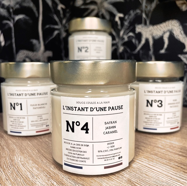 Bougie Signature N°4, inspirée de Baccarat Rouge – Luxe et parfum envoûtant