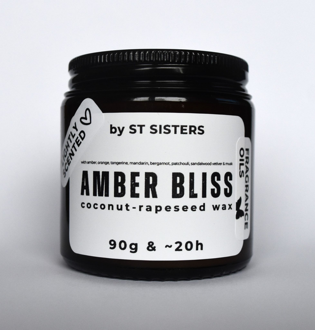 "AMBER BLISS" LIGHTLY SCENTED CANDLE
