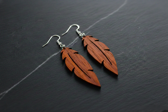 BOUCLE D'OREILLE N°28 : Plume #2