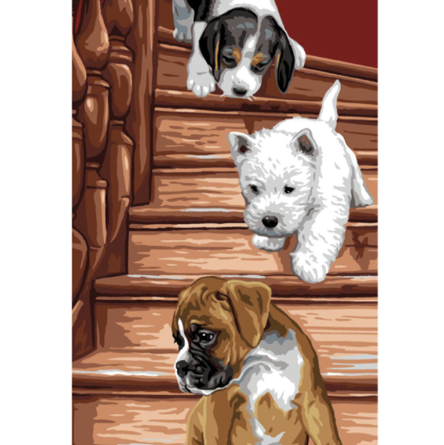 Puppy Tapestry Canvas Royal Paris