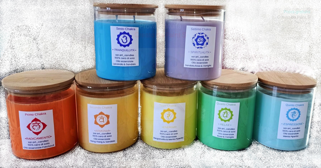 Candele dei 7 Chakra