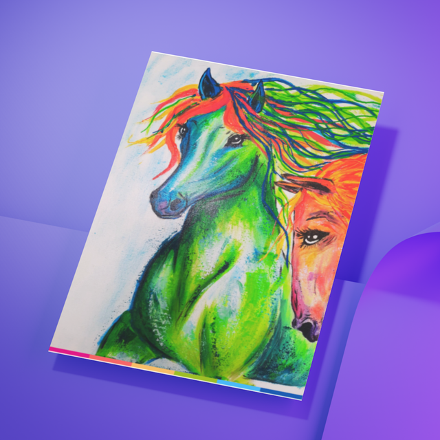 Paarden | Ansichtkaart A6