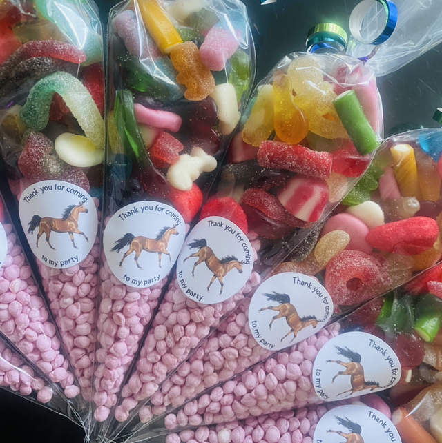 Sweet cones horse themed stickers 