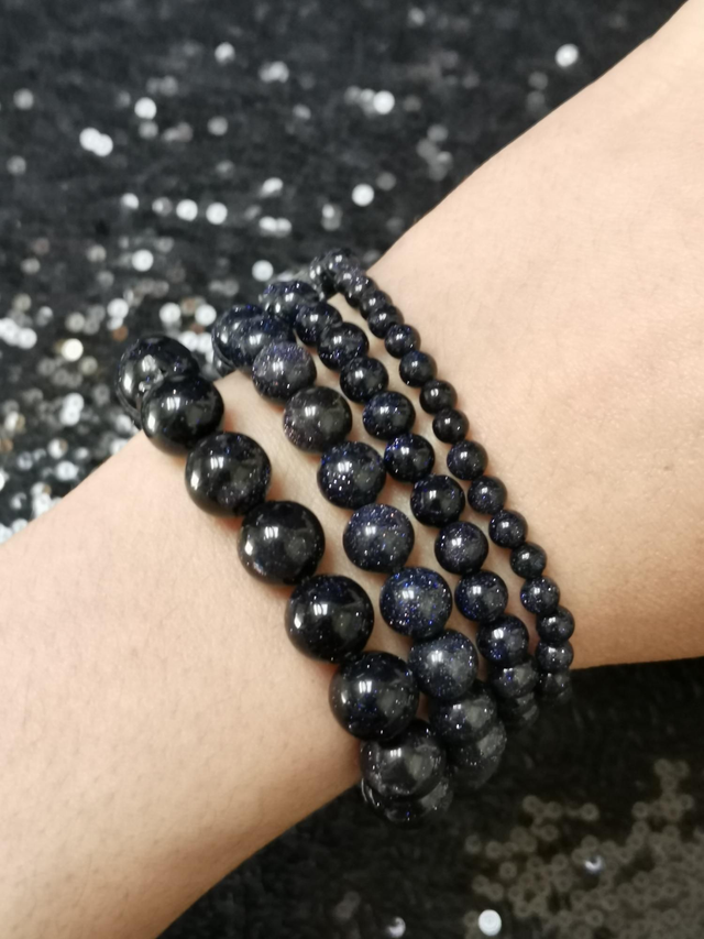 Bracelet pierre de soleil bleu 