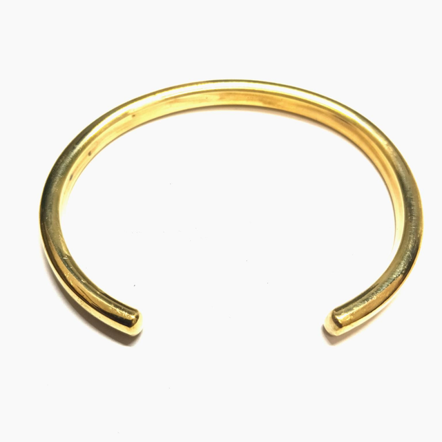 Bracelet laiton demi rond plat 