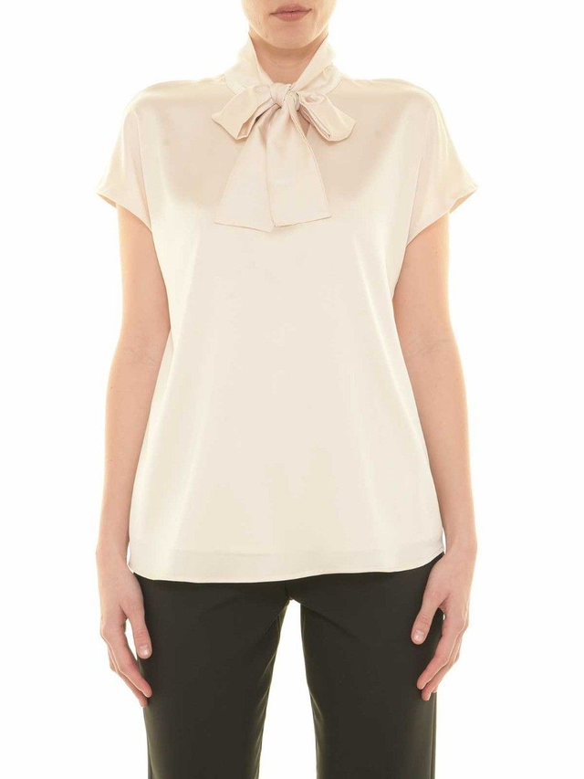 514B199005 - Blusa Berna donna con fiocco- mezza manica e taglio elegante casual