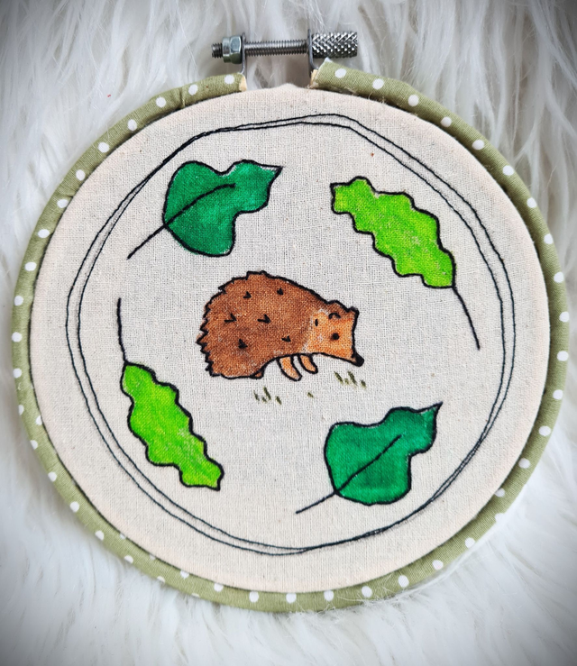 Hedgehog Hoop Wall Art