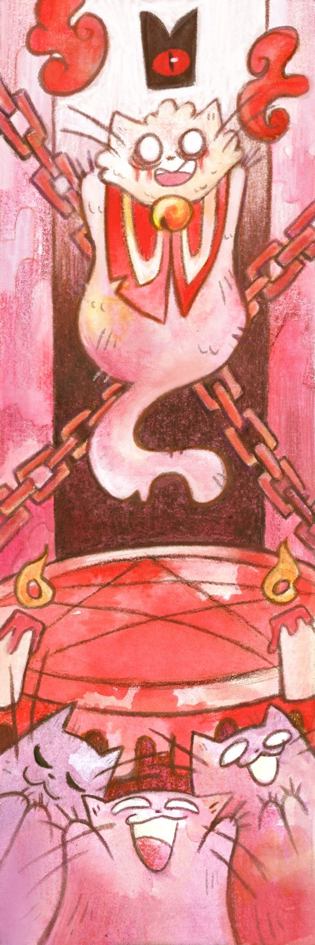 Marque Page - Le culte du chat patate - the cult of the lamb