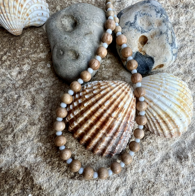 Collier Opale &amp; Wood 