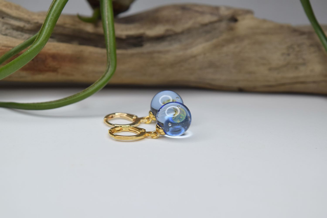 CRÉOLES MÉDUSE PERVENCHE MONTURE OR (CMO02)