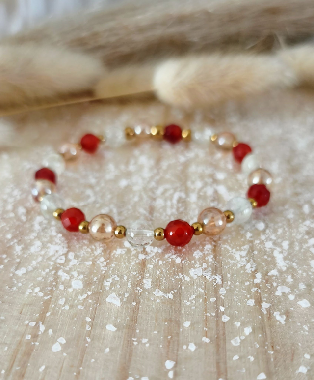 A Bracelet "Soléa" Cornaline et Citrine