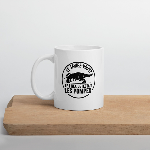 Mug citation - t-rex &amp; pompes