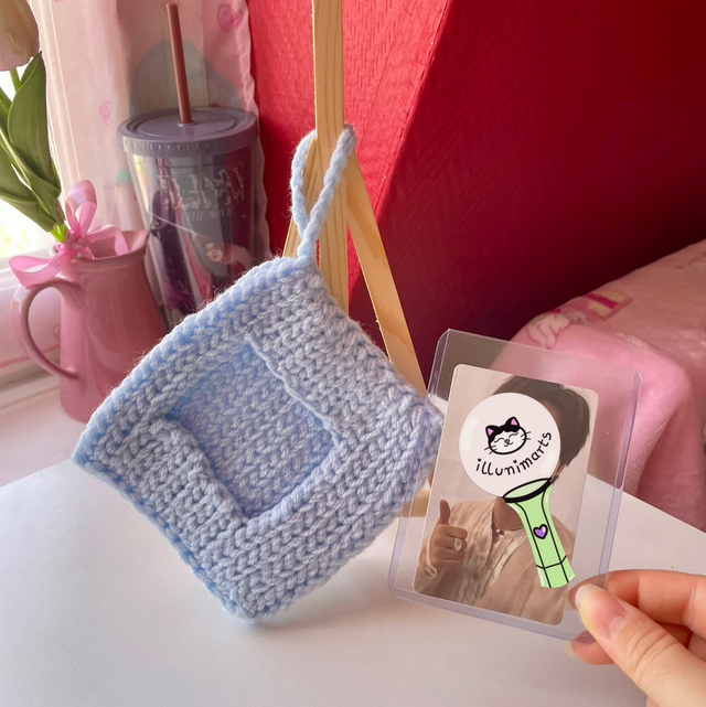 Toploader crochet bleu ciel 