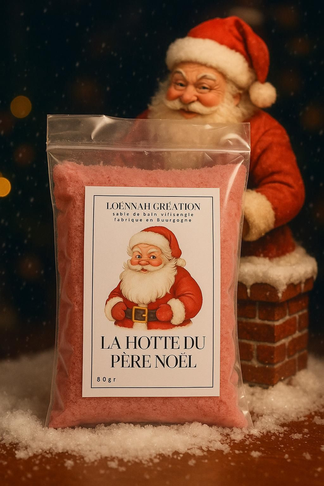 Sel de bain " la hotte du père Noël "