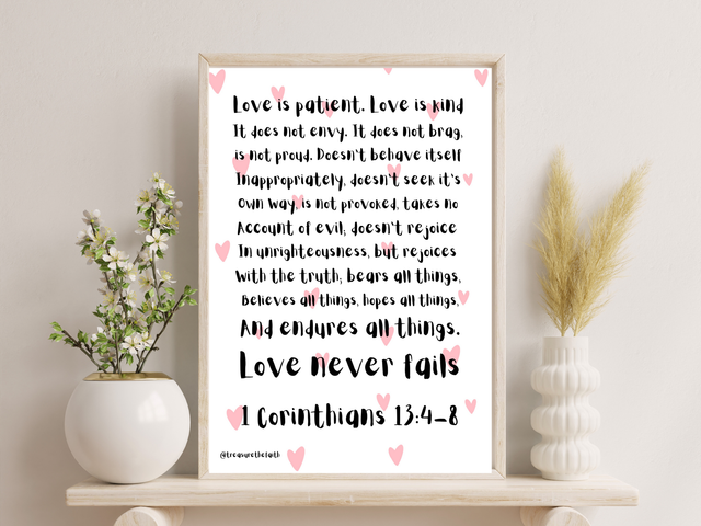 Love never fails print 