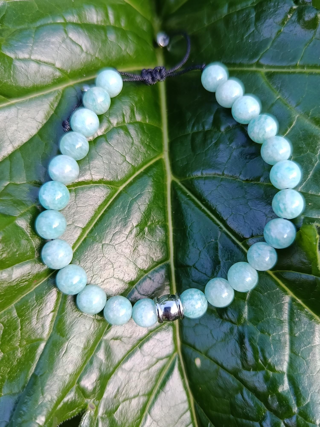 Bracelet KéLYAN en Amazonite – Homme, ajustable