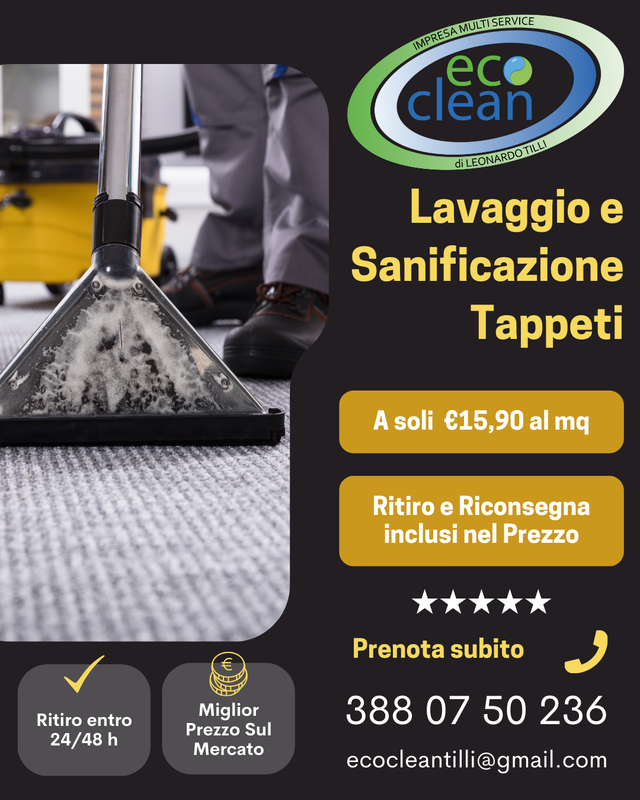 Servizio Lavaggio e Sanificazione Tappeti