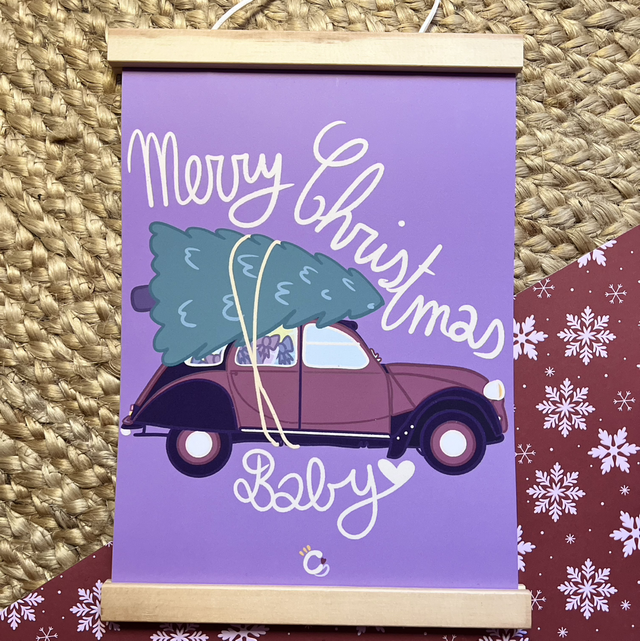 Affiche &quot;Merry Christmas, Baby !&quot;