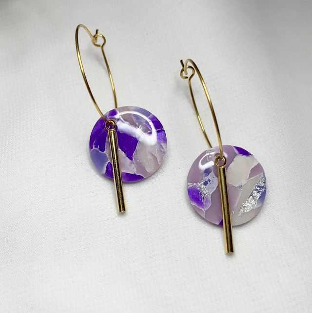Coloris Violette - Boucles mini Cléopâtre