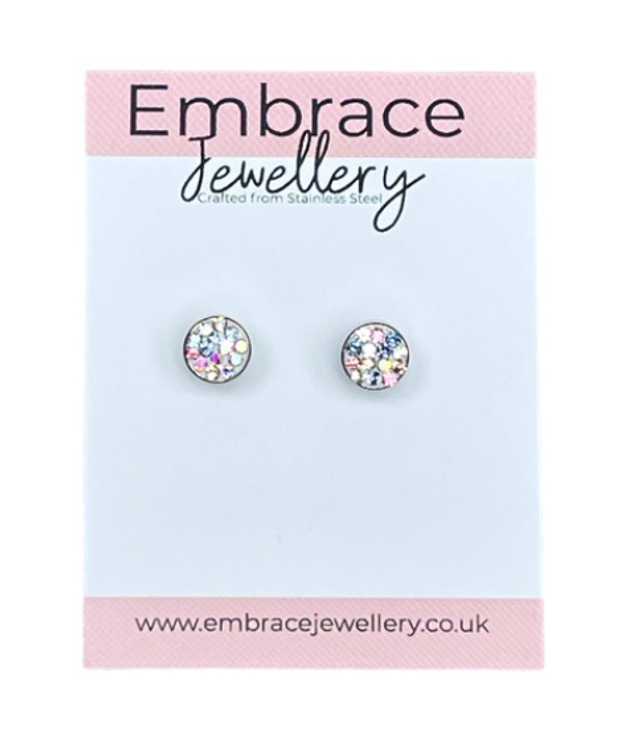 Colourful Bezel Set Rhinestone Mini Comfort Back Studs
