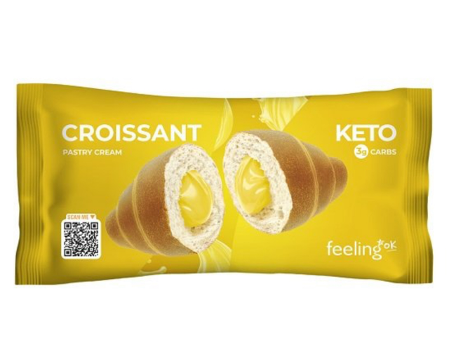 Croissant keto ripieno di crema pasticciera 50 g