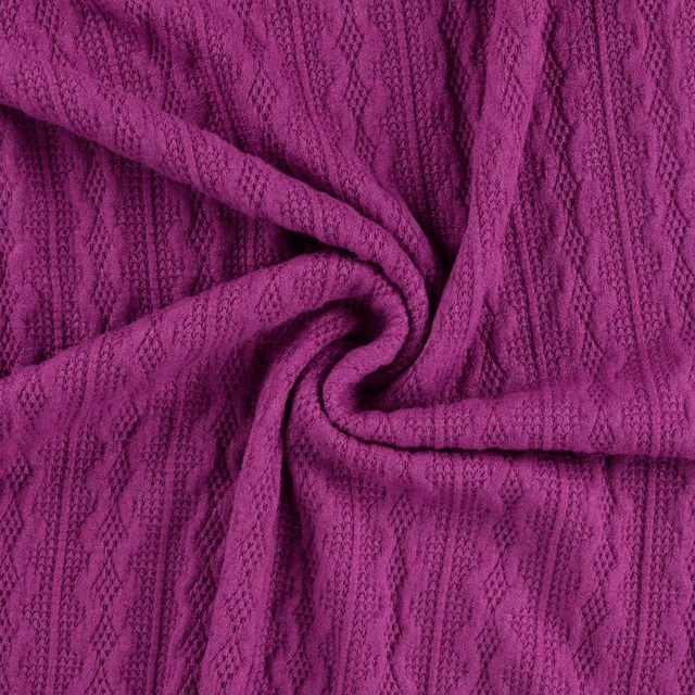 Maille torsadée fuschia