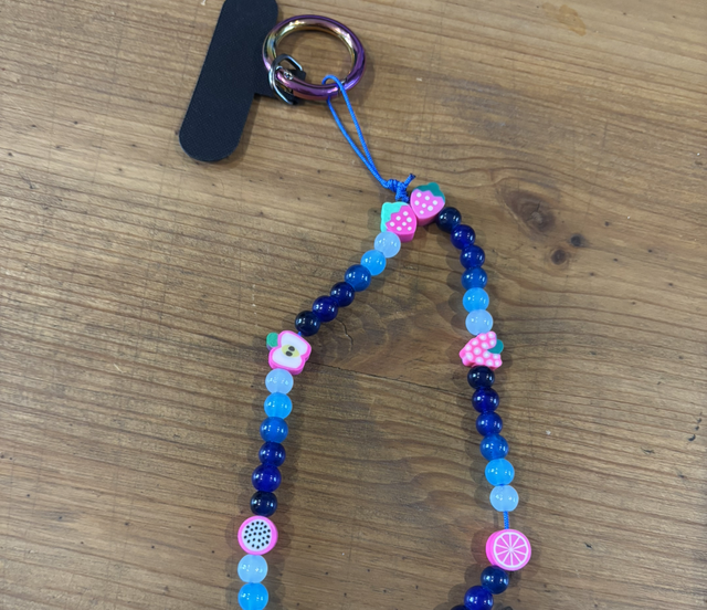 Blue with pink fruit