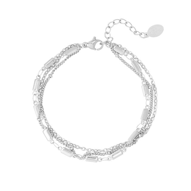 Armband driedubbel klassiek zilver