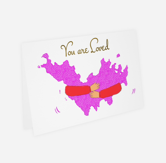 Carte Pliée 11,8 x 18,5 cm You are loved