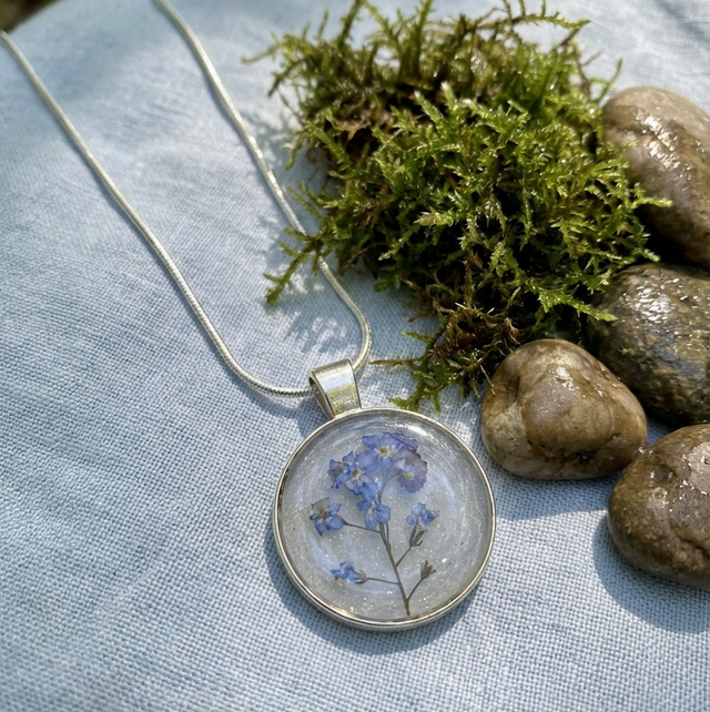 Forget Me Not Silver plated necklace - TT103