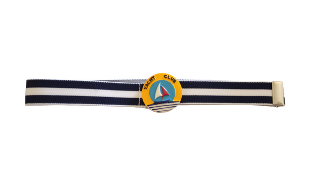 Ceinture bleu marine et blanc bateau enfants 