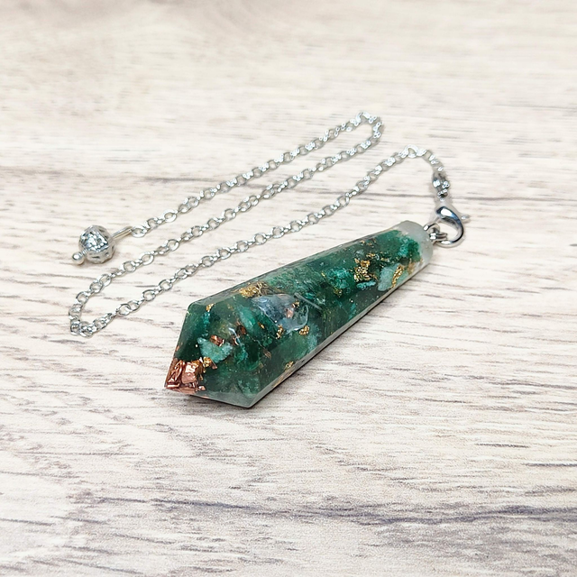 Pendule orgonite aventurine 