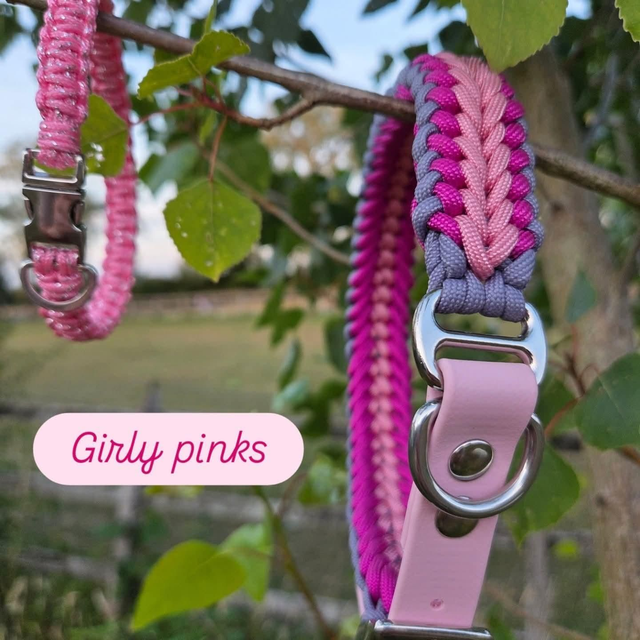 Paracord/herringbone weave with biothane  adapter 