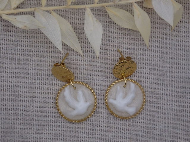 boucles d'oreilles Colombe